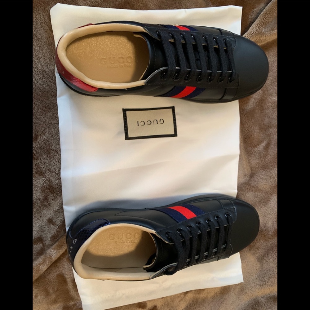 Sneakers, worn once indoors